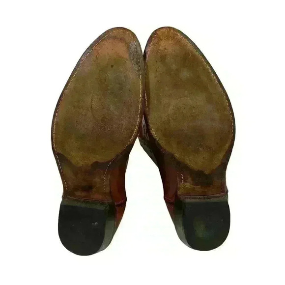 Santa Fe Boot Co. Cowboy Boots Tan Brown Leather Men 8.5D main image 6